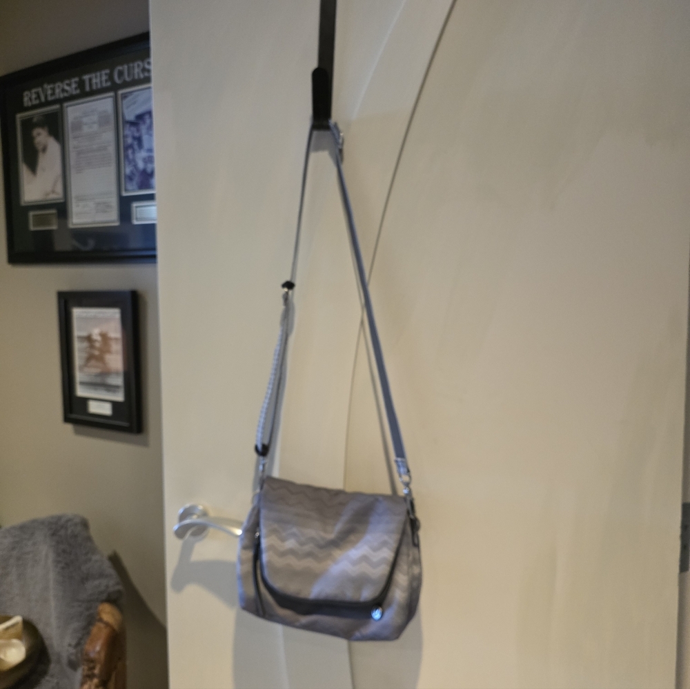 Lululemon Flap Crossbody Bag in Light Gray